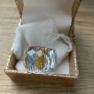 Swarovski iconic nirvana ring silver